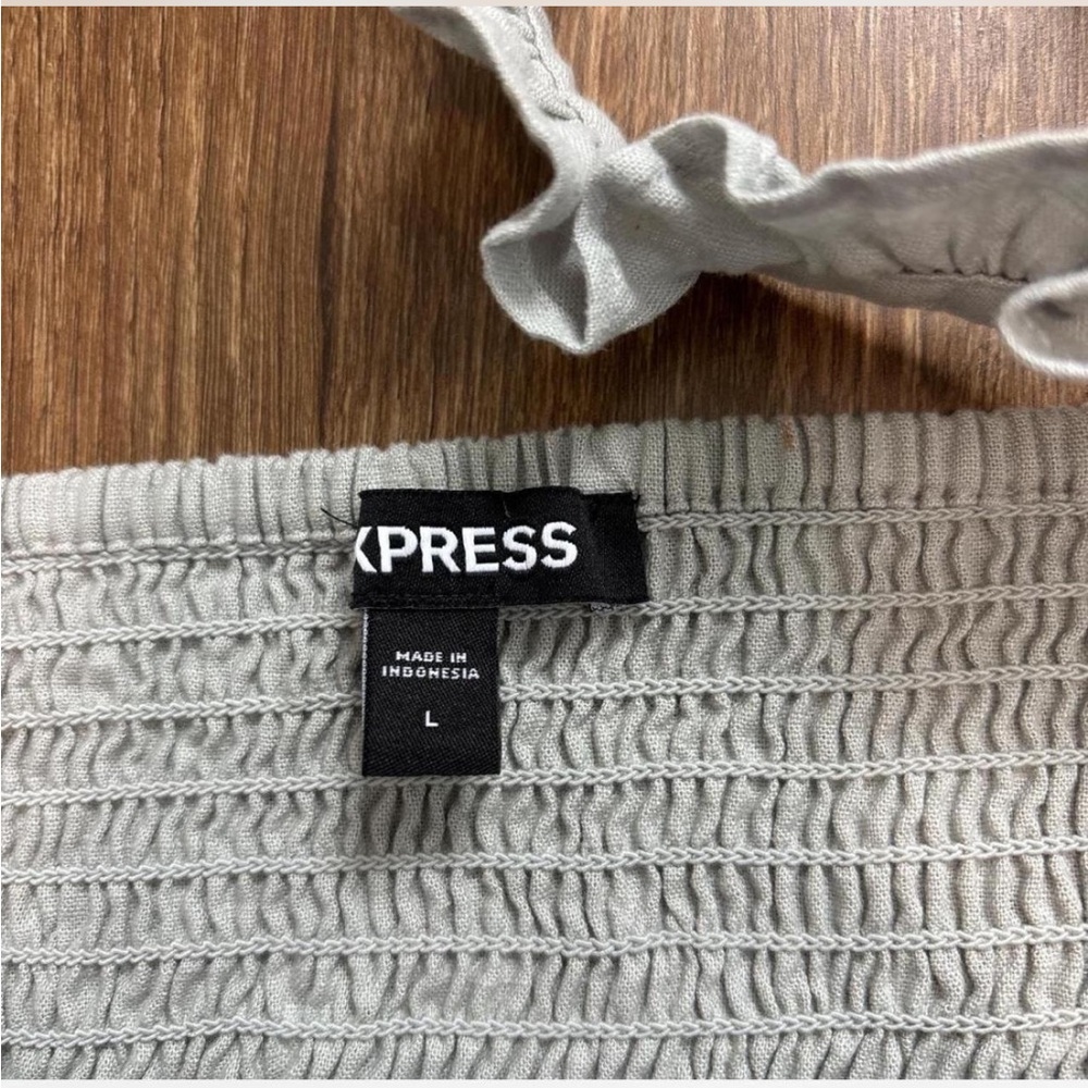 Express Cream Ruffle Strap Camisole - Picture 6 of 6